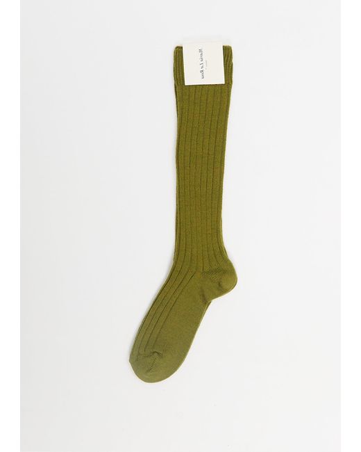 Maria La Rosa Green College Socks