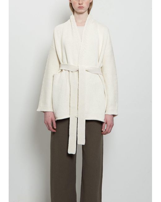 Lauren Manoogian White Coto Pima Cotton Cardigan