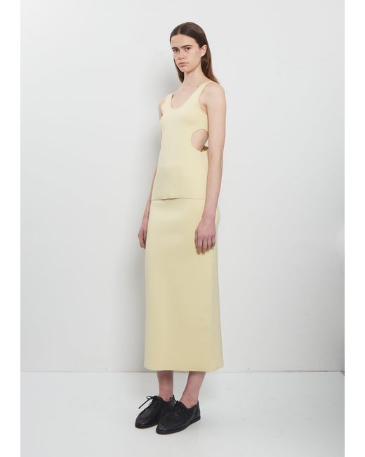AURALEE Doubled Faced Silk Cotton Knit Tank in Natural | Lyst