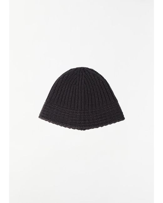 Yohji Yamamoto Black Knit Stitch Hat
