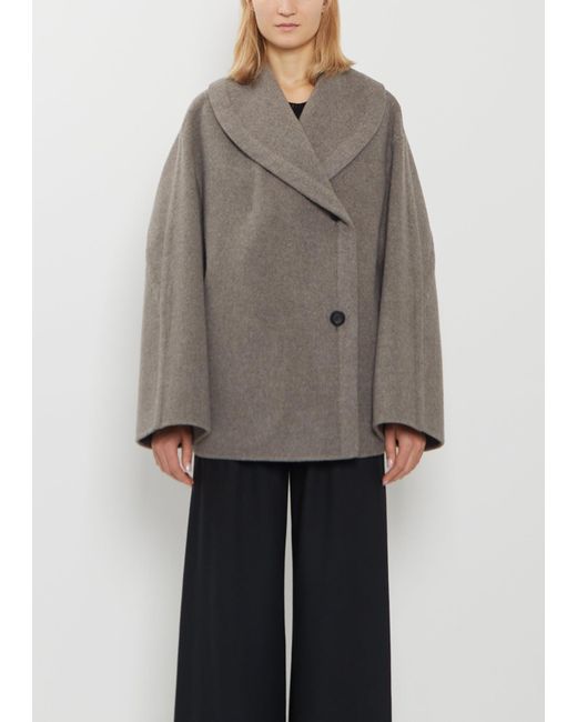 The Row Gray Temur Wool Coat