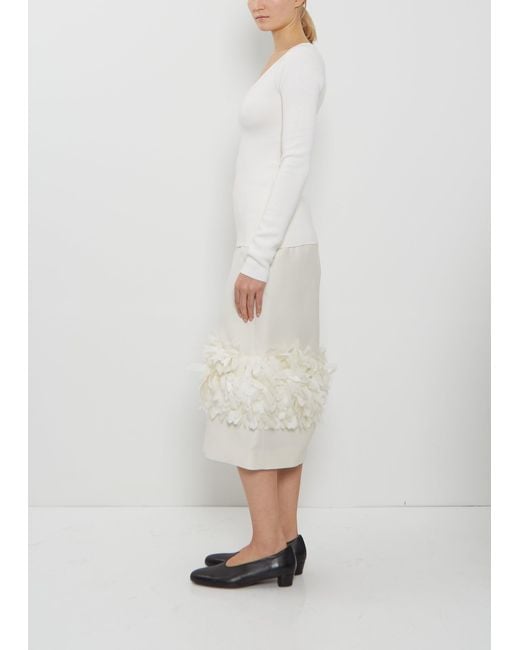 Totême  White Merino Wool Knit Top