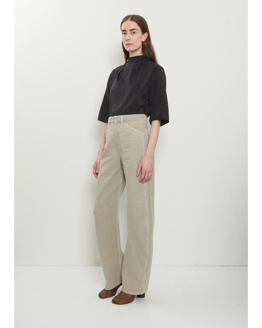 Lemaire Multicolor High Waisted Broken Twill Curved Pants