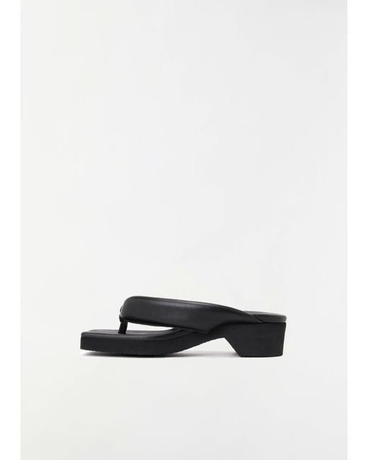 Yohji Yamamoto White Leather Heel Geta