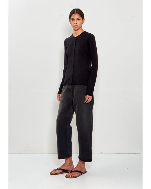 The Row Black Dantea Cotton Top
