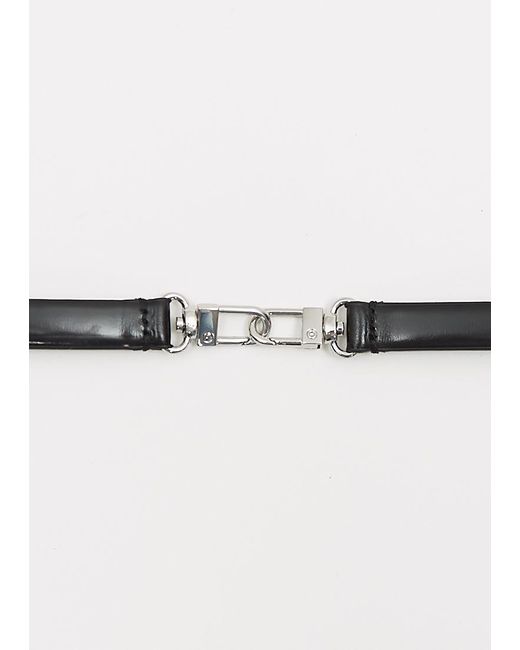 Totême  White Double Clasp Leather Belt