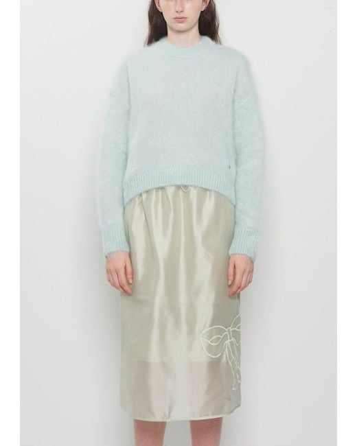 CECILIE BAHNSEN White Firall Mohair Knit Jumper