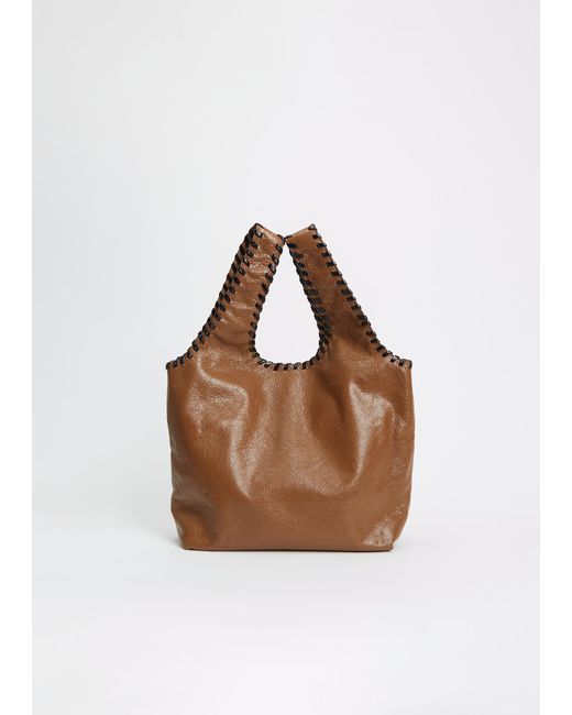Dries Van Noten Brown March Leather Shopper Tote
