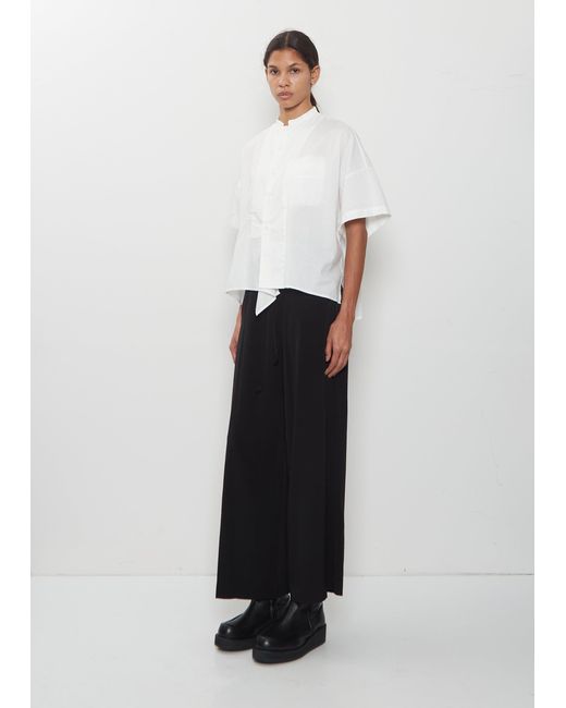 Y's Yohji Yamamoto White Drape Detail Box Shirt