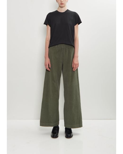 Labo.art Green Diana Fine Cotton Corduroy Pant