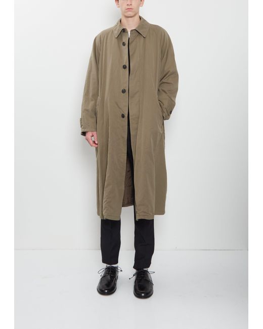 Stein Men Natural Cotton Rayon Vintage Padded Balmacaan Coat