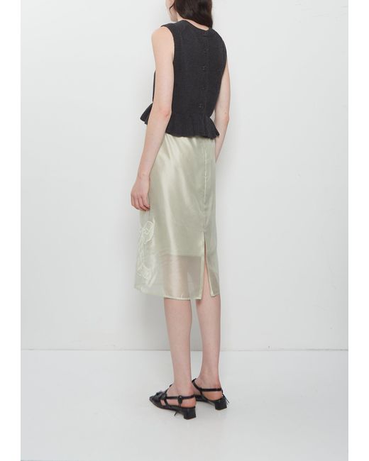 CECILIE BAHNSEN White Bria Hybrid Organza Skirt