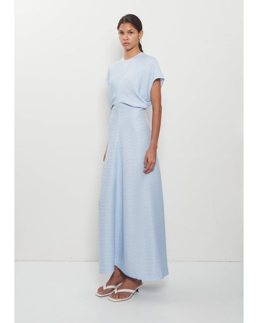 Totême Blue Slouch Waist Dress