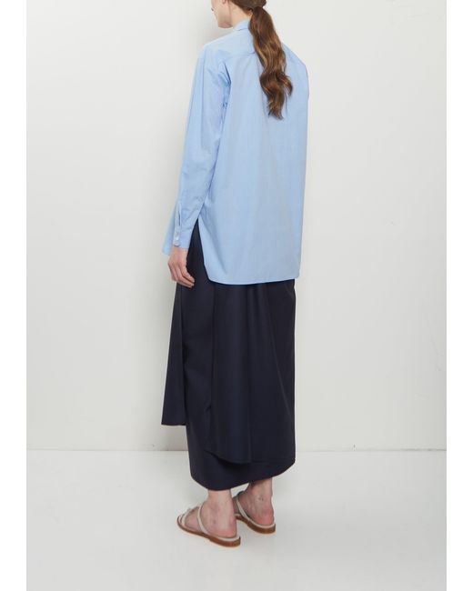 Dusan Blue Cotton Popeline Basic Shirt