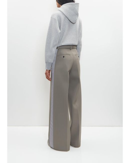 Sacai Poly-wool Suiting Bonding Pants in Grey | Lyst UK