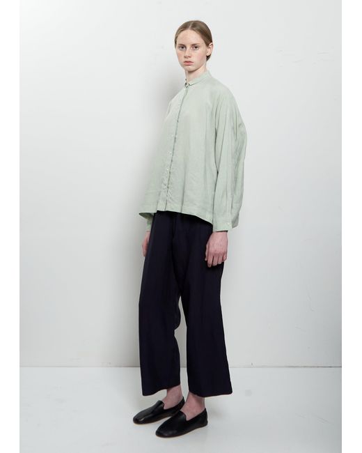 Arts & Science Blue Granny Box Linen Shirt