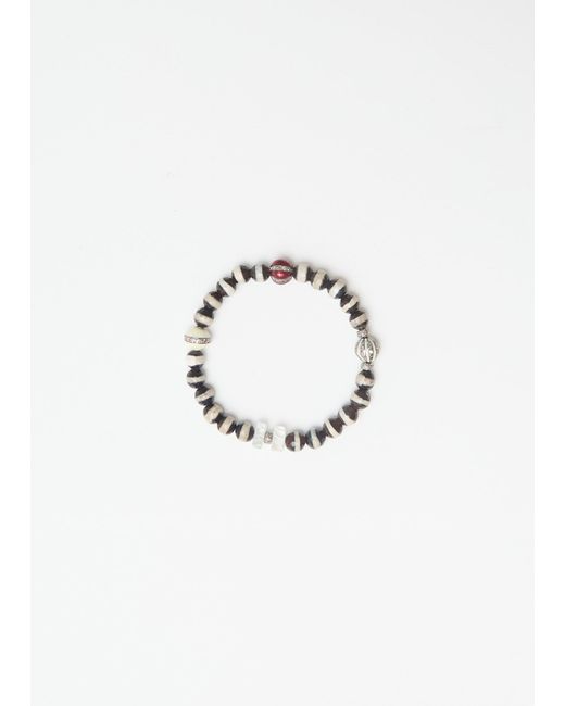 Ileana Makri Blue Black Agate Stripe Beaded Bracelet 164