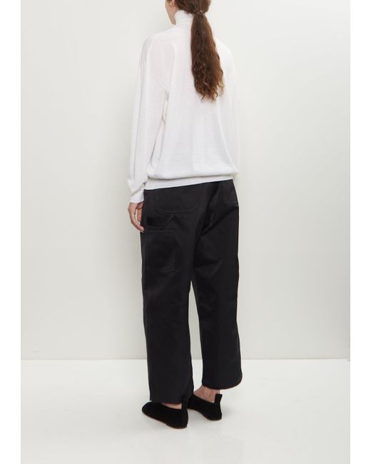 Sofie D'Hoore White Maffei Wool Turtleneck Pullover
