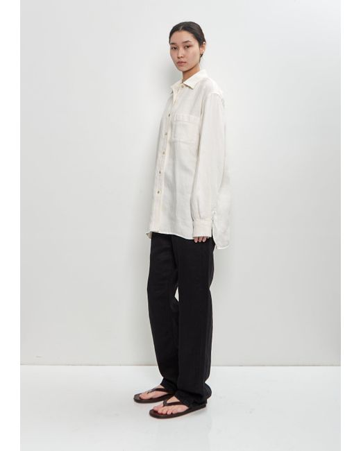 The Row White Linen Tarley Jean
