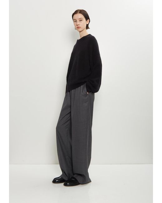 Loulou de Saison Black Tristan Mercerized Wool Yak Sweater