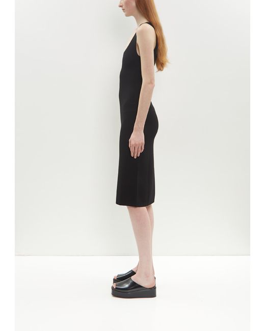 Totême  Black Compact Knit Short Tank Dress