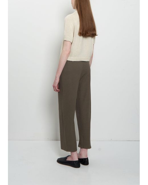 Lauren Manoogian Natural Crepe Cotton Linen Capri Pants