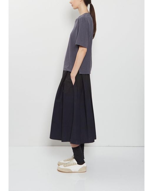 MHL by Margaret Howell Blue Simple Cotton Linen T-shirt