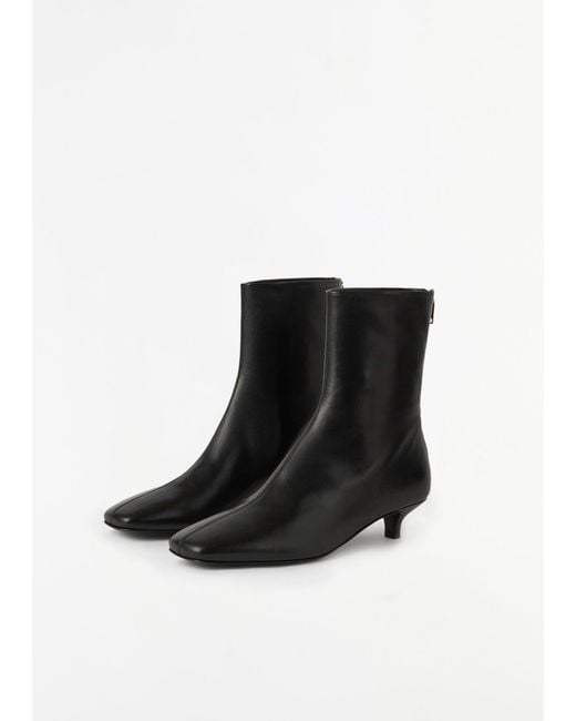 Totême  Black Leather Day Ankle Boots