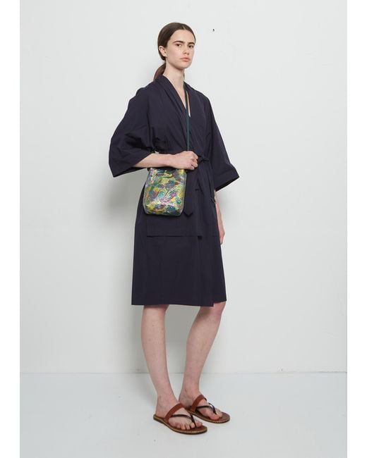 Dries Van Noten Blue Crisp Jacquard Bag
