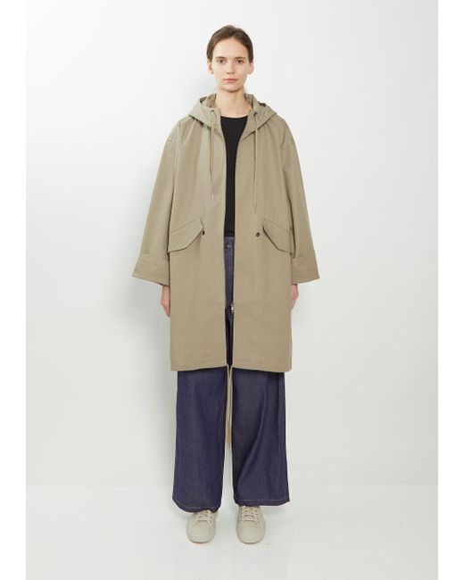 Sofie D'Hoore Coast Hooded Cotton Canvas Parka in Natural | Lyst