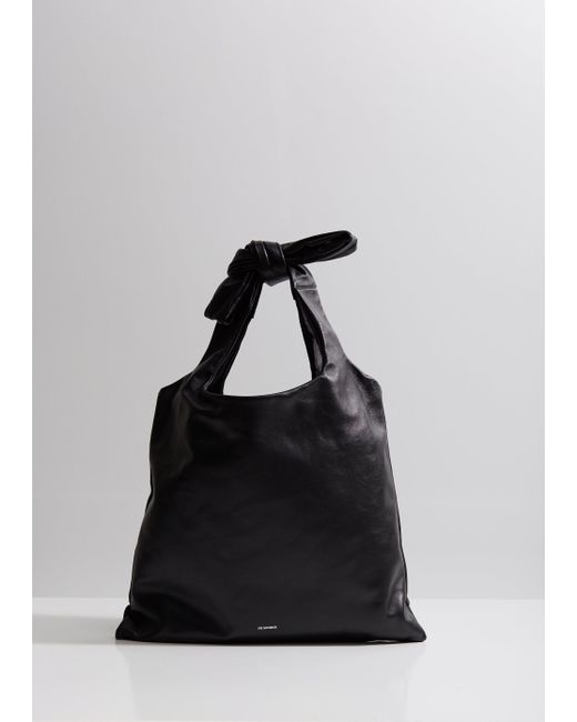 Jil Sander Knot Medium Tote Bag in Black | Lyst
