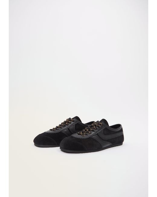 Dries Van Noten White Suede Leather Trainer