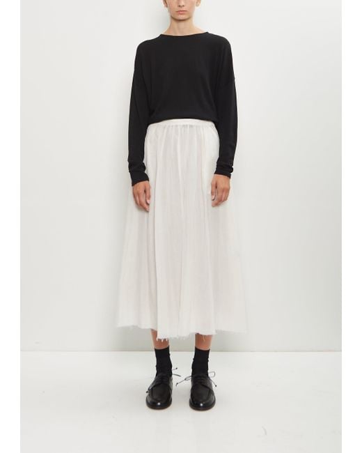 Pas De Calais Black Cotton Silk Lawn Skirt