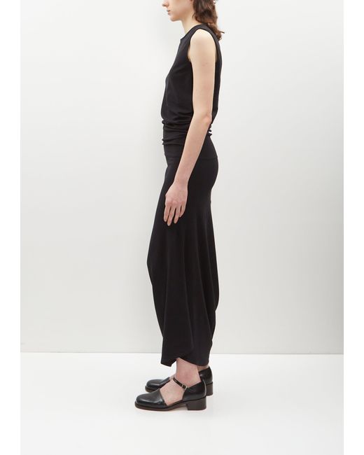 Lemaire Black Fitted Twisted Jersey Dress