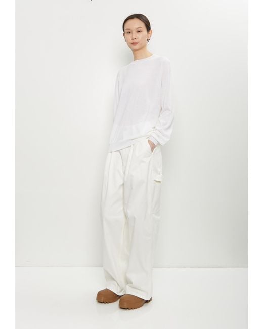 Sofie D'Hoore White Muscat Wool Crewneck Pullover