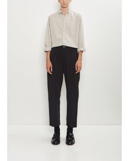 Pas De Calais White Cotton Grosgrain Tapered Pants