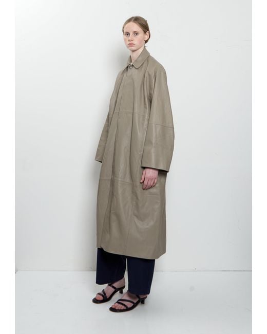 Lauren Manoogian Natural Napa Leather Car Coat