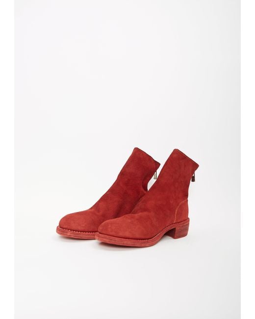 Guidi Red Back Zip Boot