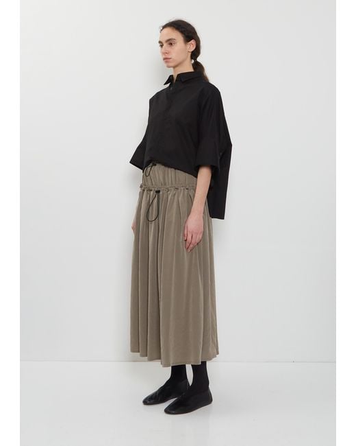 Y's Yohji Yamamoto Natural Layered Gathered Skirt