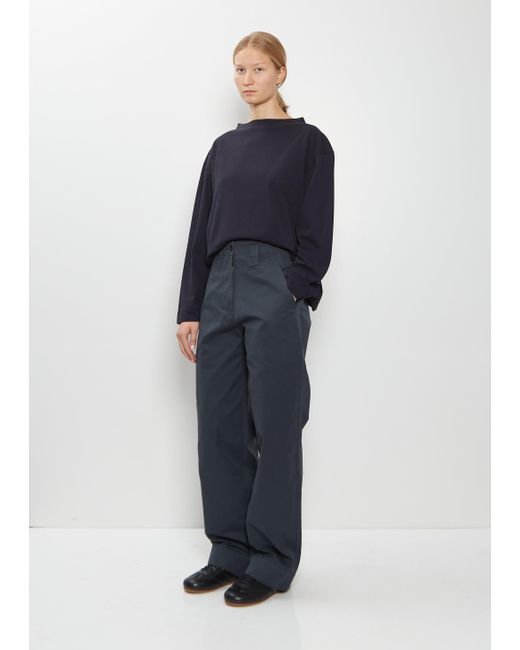 MHL by Margaret Howell Blue Slant Pocket Cotton Trousers