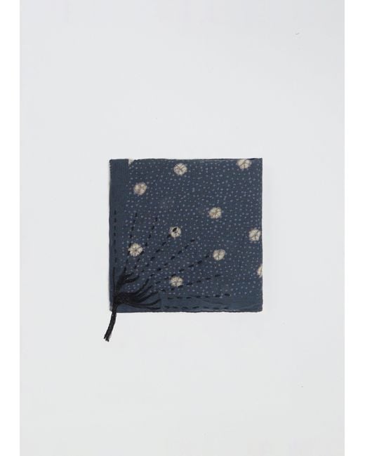 Pas De Calais Blue Shibori Cotton Gauze Scarf