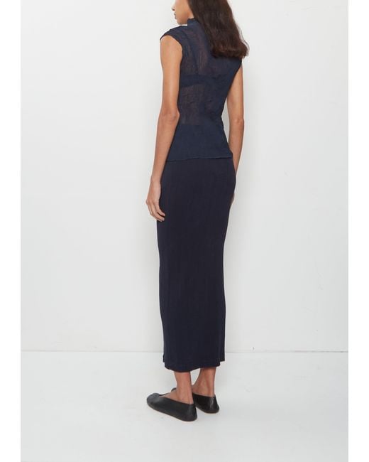 Issey Miyake Blue Rill Pleats Skirt