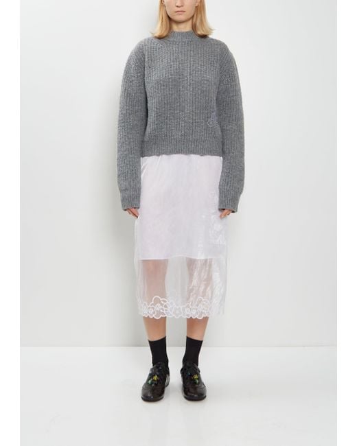 CECILIE BAHNSEN Gray Bria Sheer Myrtia Skirt