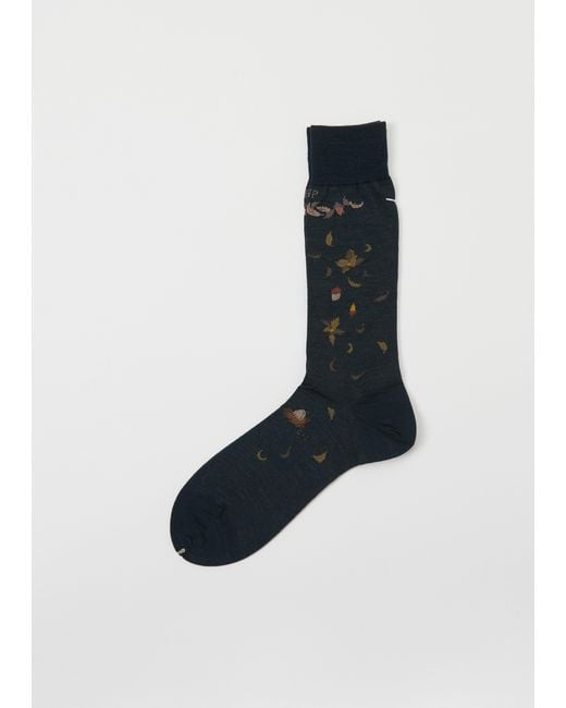 Antipast Men Blue Wind & The Acorn Tree Wool Socks