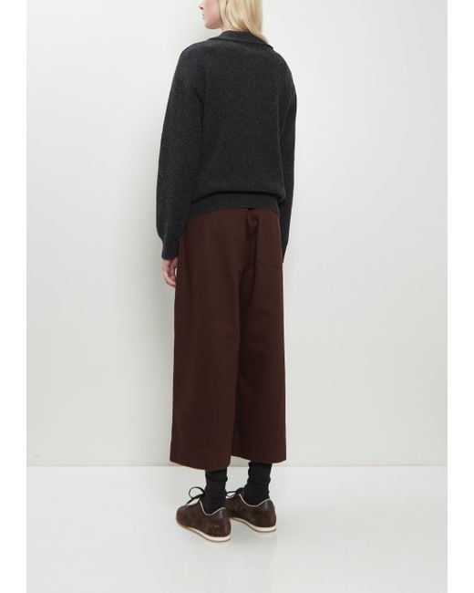 MHL by Margaret Howell Black 3-button Wool Polo