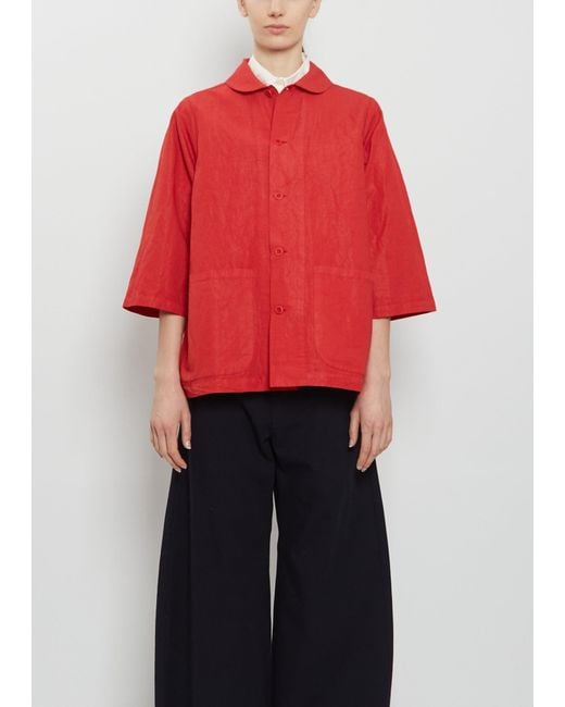 Labo.art Red Olivia Technical Cotton Pulla Jacket