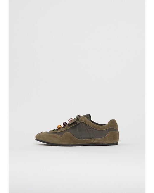 CECILIE BAHNSEN White Blaise Suede Technical Sneakers