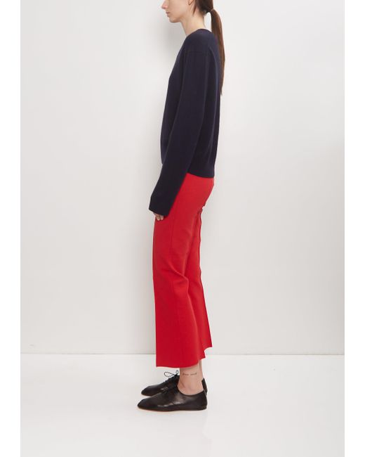 High Sport Red Stretch Cotton Kick Pant