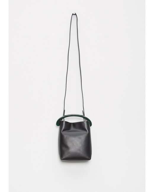 Dries Van Noten Black Tumbled Calf Leather Bag