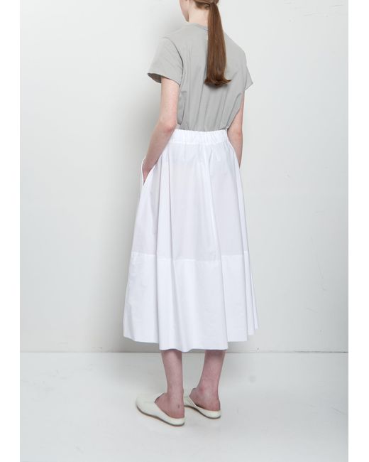 Labo.art White Gea Clara Poplin Skirt